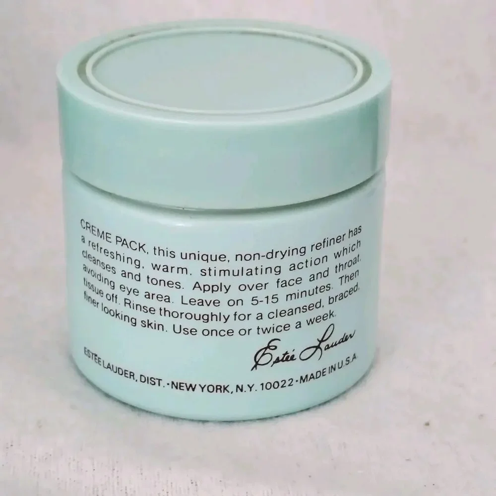 Vintage Estee Lauder Creme Pack 2 oz Blue Jar Collect Old Stock 75% full #0112 - Picture 3 of 5